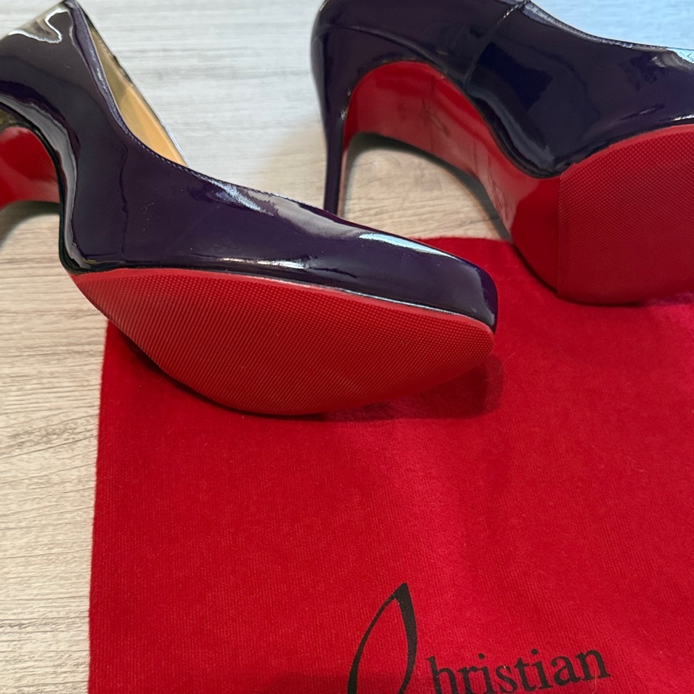 Christian Louboutin Dark Purple Heels - Picture 2 of 4